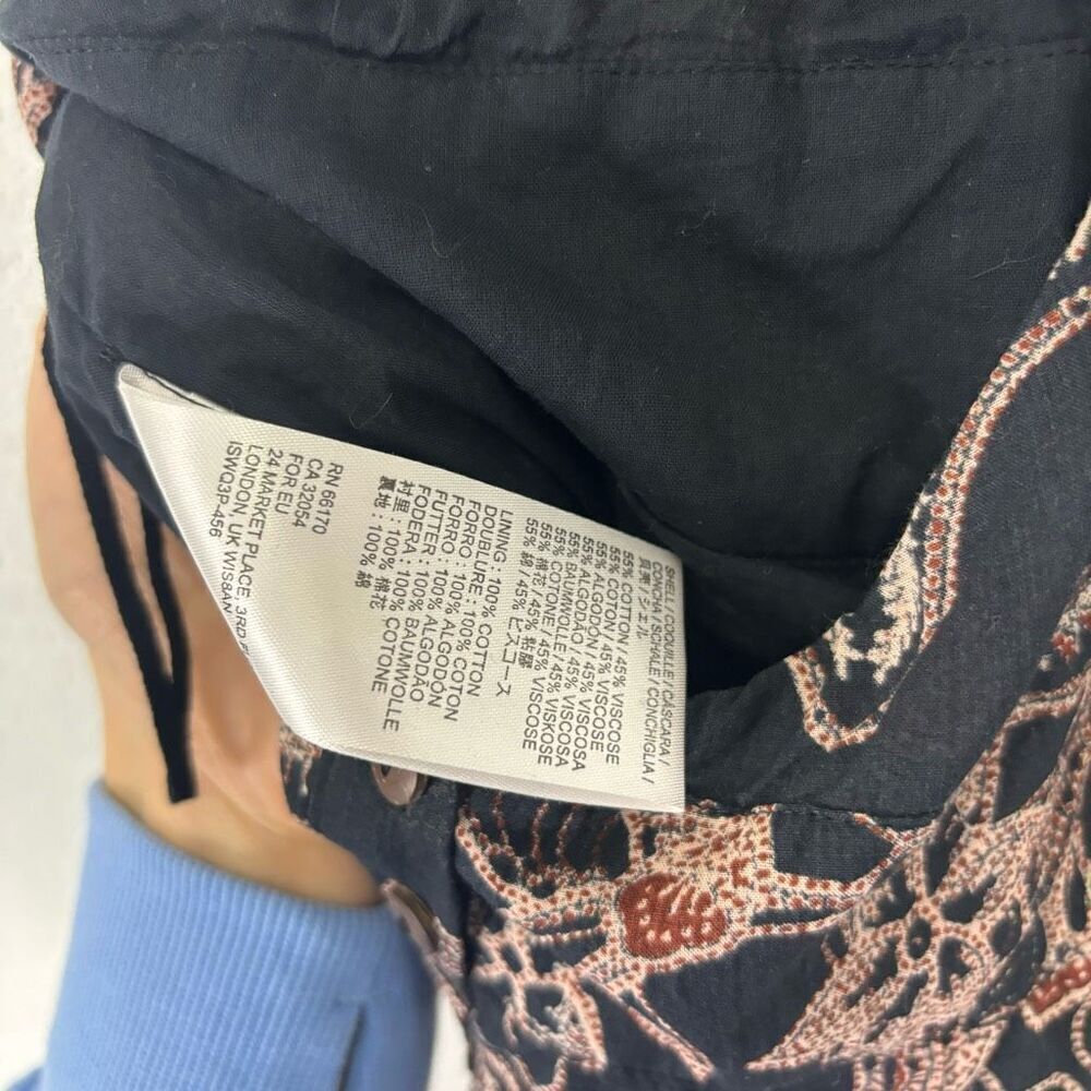 Free People Kissing Sunlight Halter Pants Jumpsuit Black w/ Brown Floral Medium - Picture 10 of 10